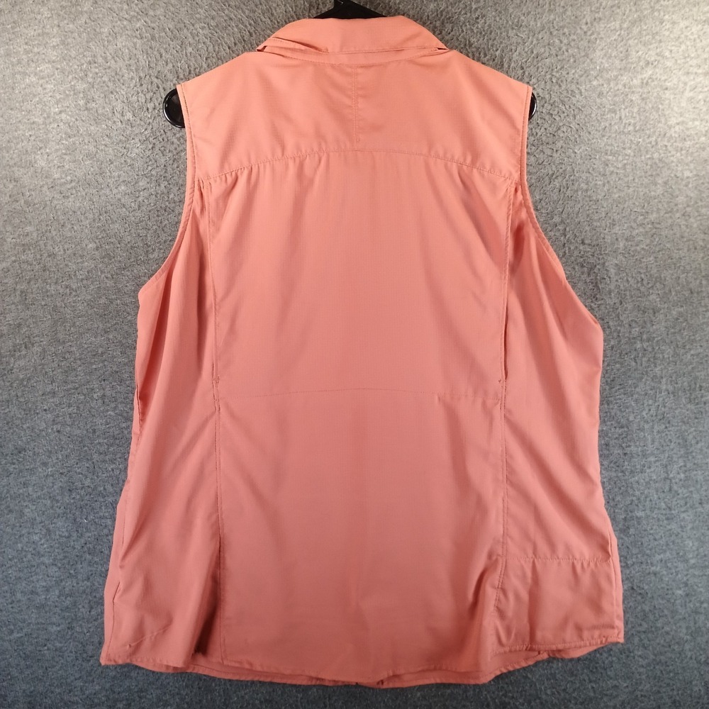 Columbia Kestrel Trail Lite Sleeveless Shirt Womens XXL 2XL Peach Pocket Vented - Picture 7 of 11